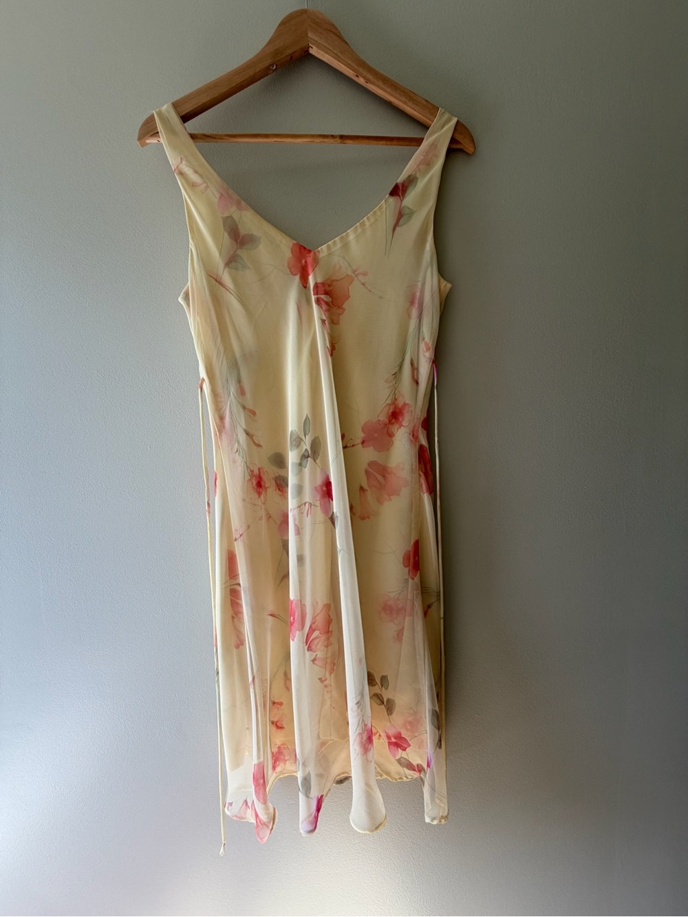 Studio Y Cream Slip Dress with Pink Floral Print - Picture 8 of 9